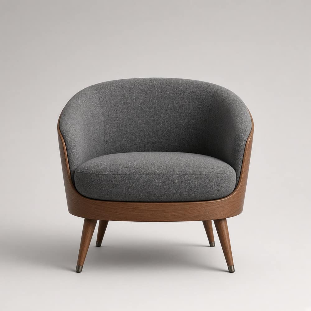 Grove Mid-Century Barrel Chair