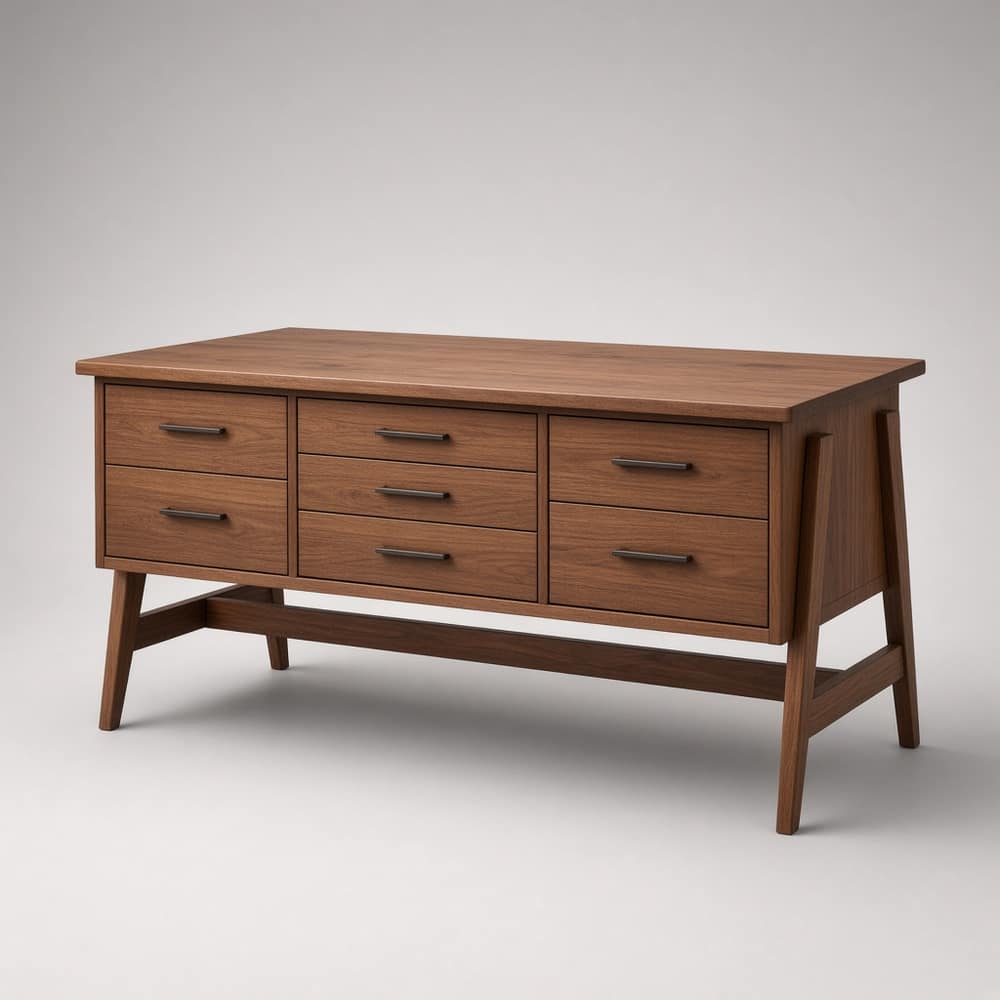 Quill Mid-Century Executive Desk